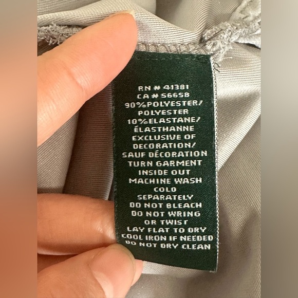 Ralph Lauren Elegant Velvet Gray long sleeve Top size M - Picture 6 of 10